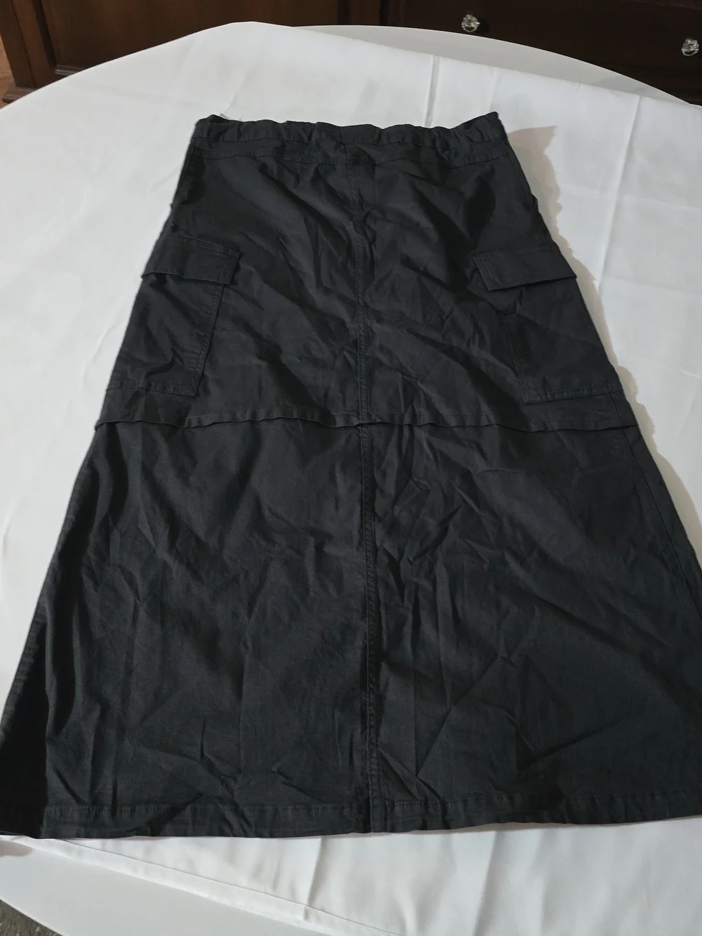 Minga London black cargo maxi skirt
